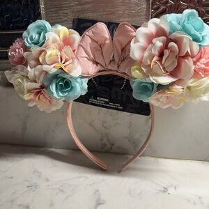 Disney Floral Headband with Pink and Blue Flowers